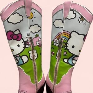 BRAND NEW! Dolls Kill “Playground Paradise” Hello Kitty Cowgirl Boots
